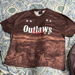 PacSun Jersey Brown T-Shirt size Large